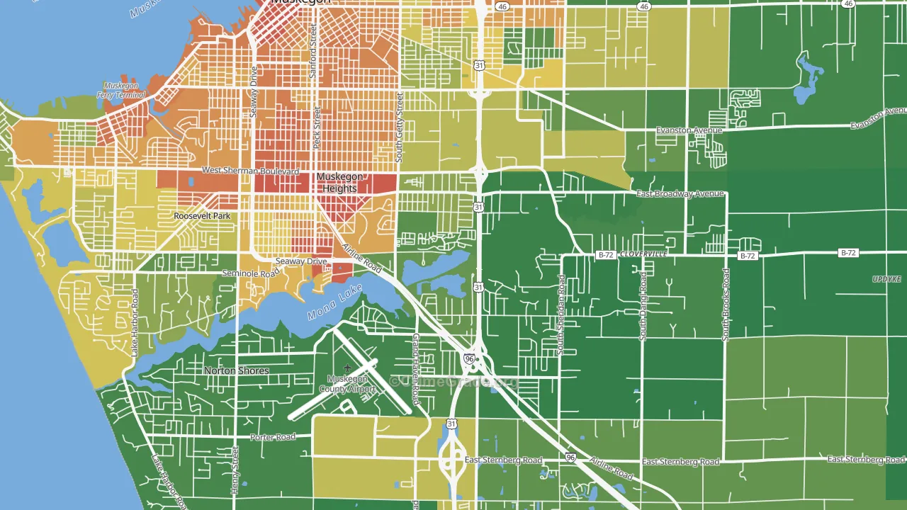 49444, MI Map of Drug-Related Crime Rates