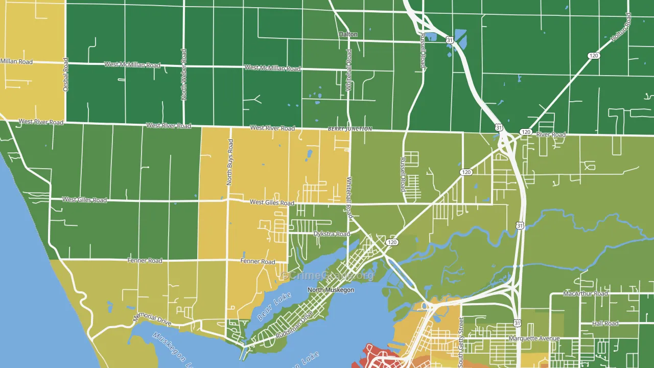 49445, MI Map of Drug-Related Crime Rates