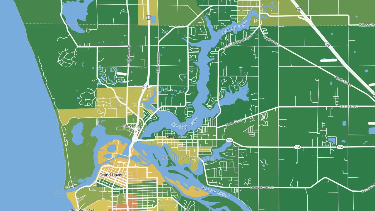 49456, MI Map of Drug-Related Crime Rates