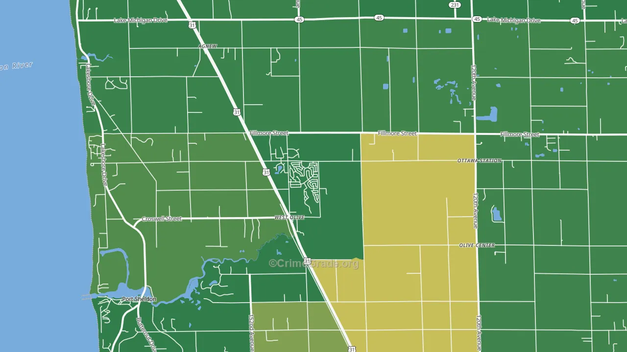 49460, MI Map of Drug-Related Crime Rates