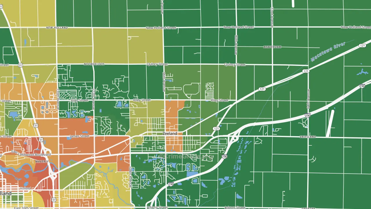 49464, MI Map of Drug-Related Crime Rates
