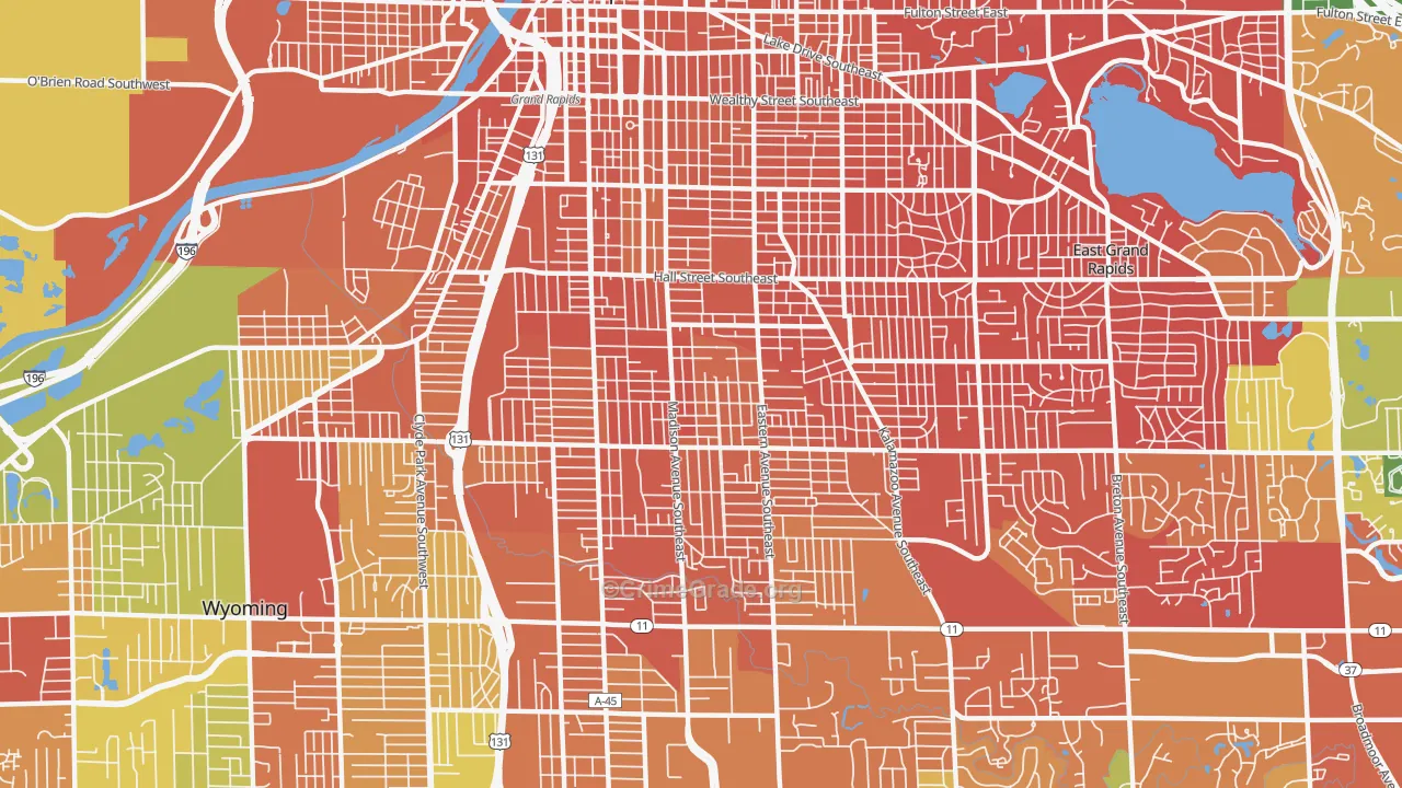 49507, MI Map of Drug-Related Crime Rates