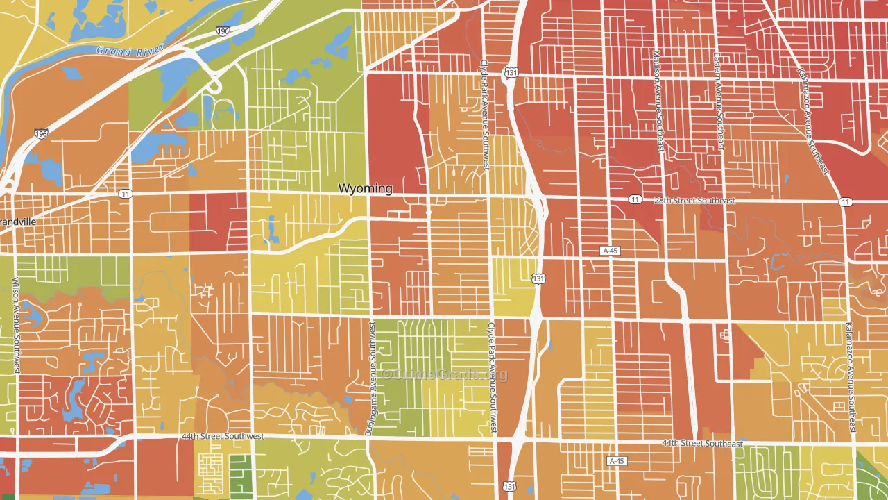 49509, MI Map of Drug-Related Crime Rates