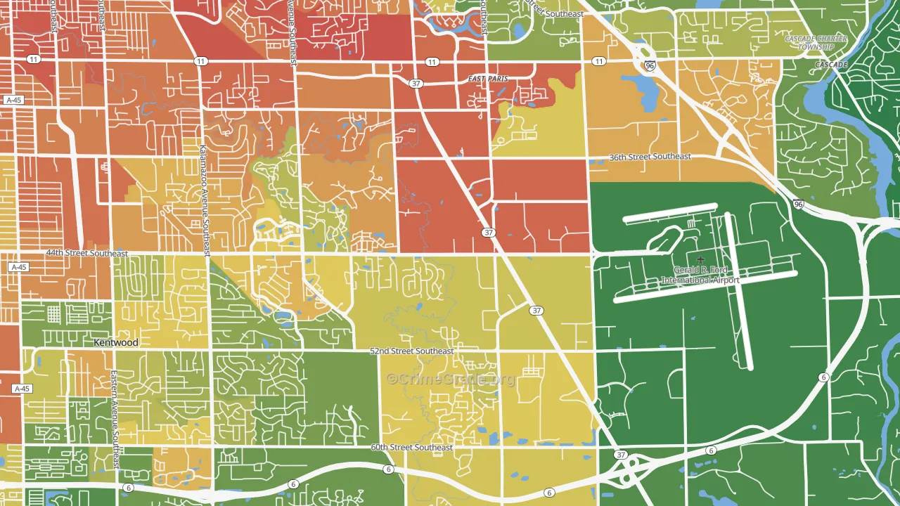 49512, MI Map of Drug-Related Crime Rates
