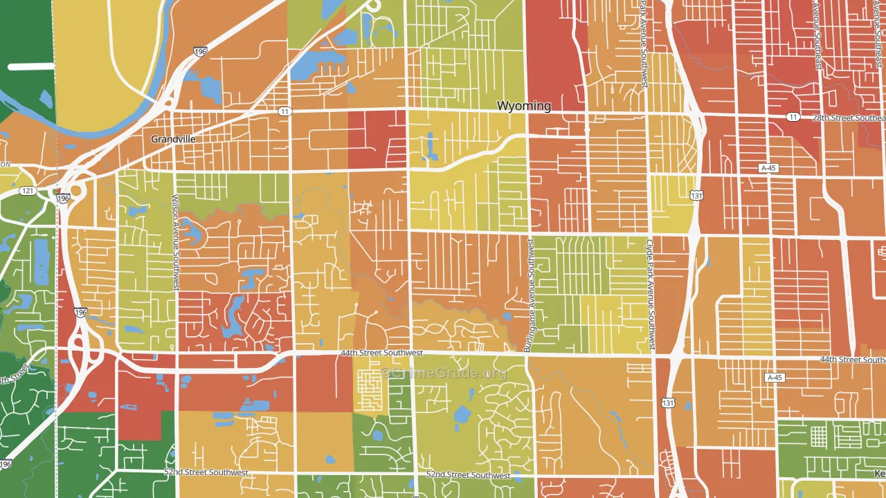 49519, MI Map of Drug-Related Crime Rates