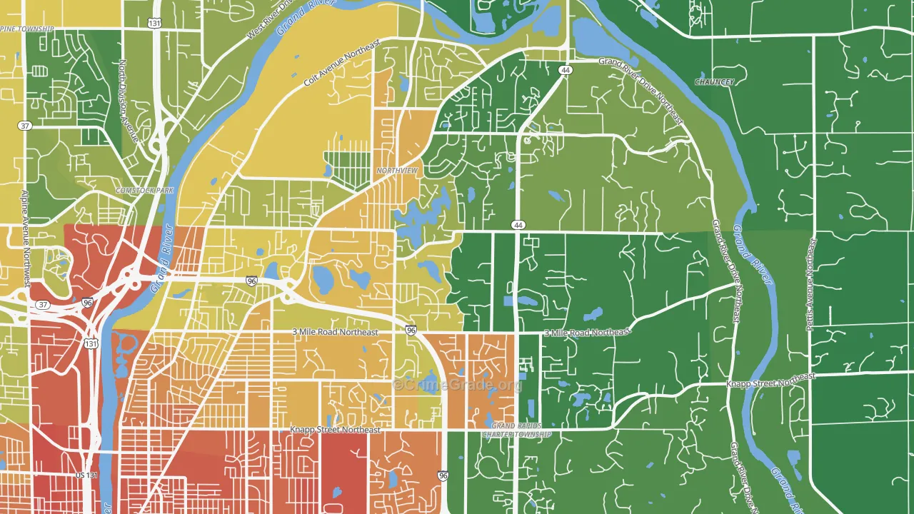 49525, MI Map of Drug-Related Crime Rates