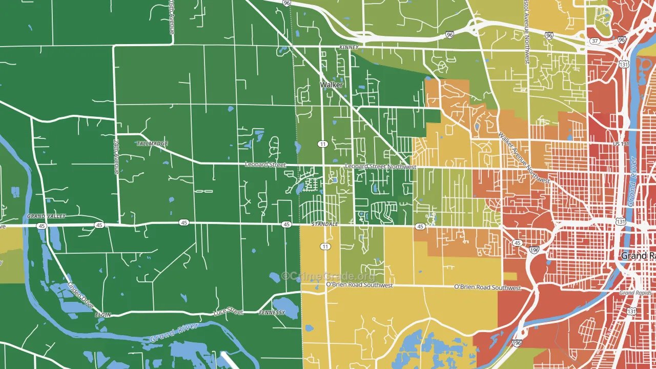49534, MI Map of Drug-Related Crime Rates