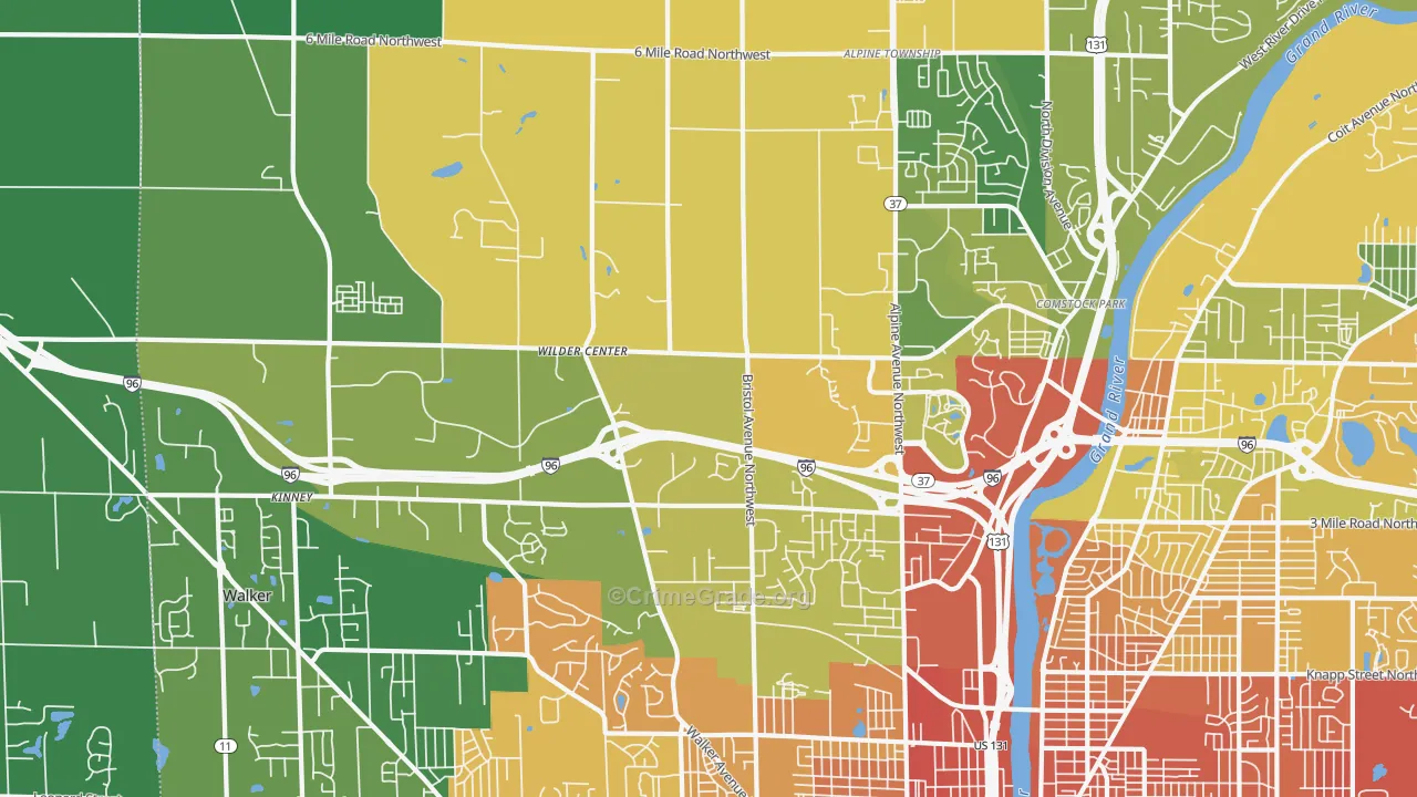 49544, MI Map of Drug-Related Crime Rates