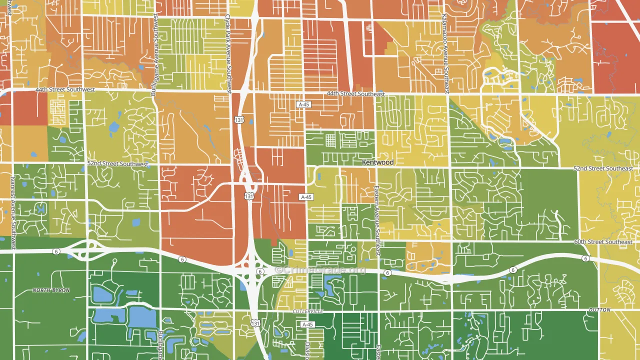 49548, MI Map of Drug-Related Crime Rates