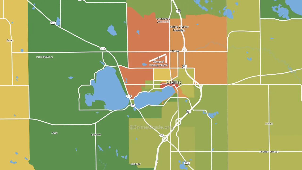 49601, MI Map of Drug-Related Crime Rates