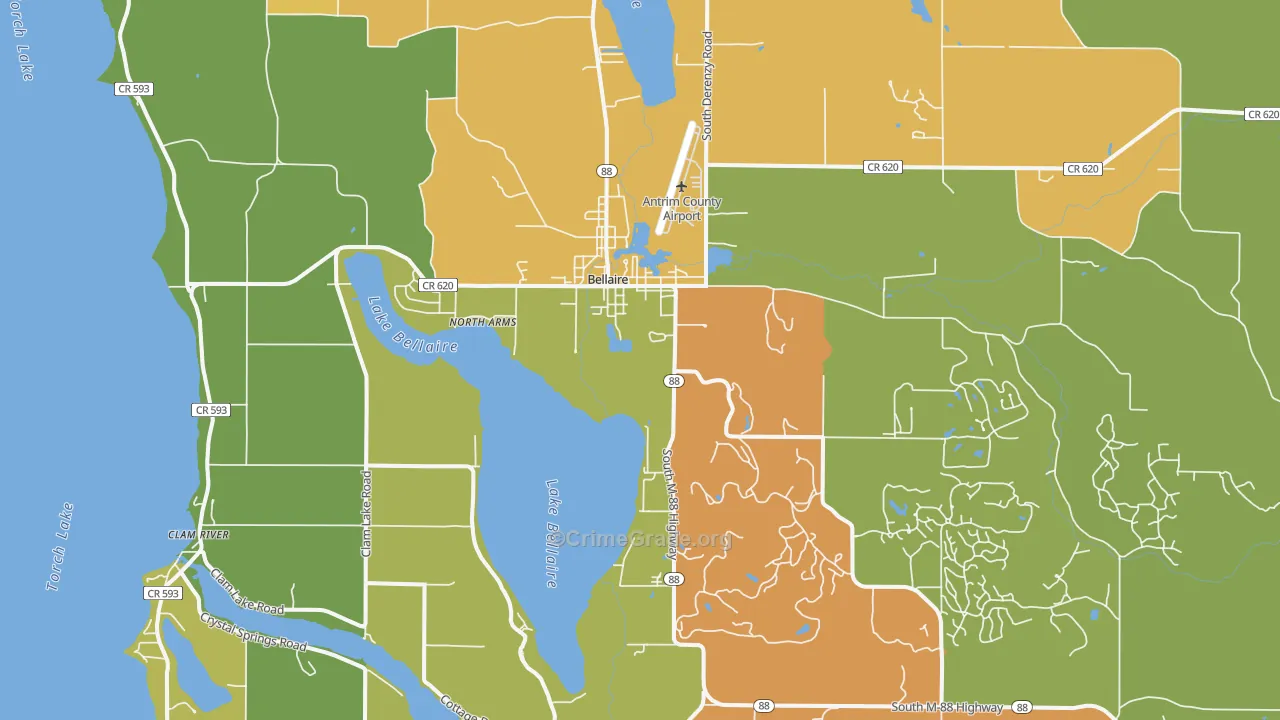49615, MI Map of Drug-Related Crime Rates
