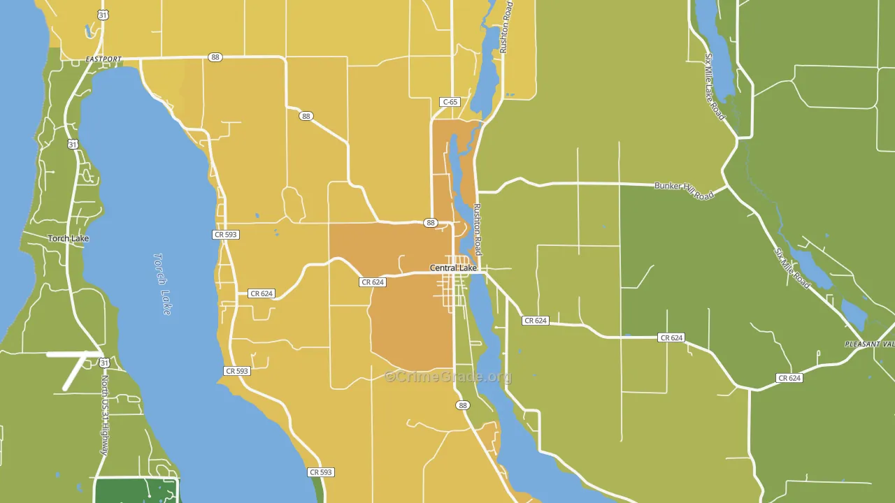 49622, MI Map of Drug-Related Crime Rates