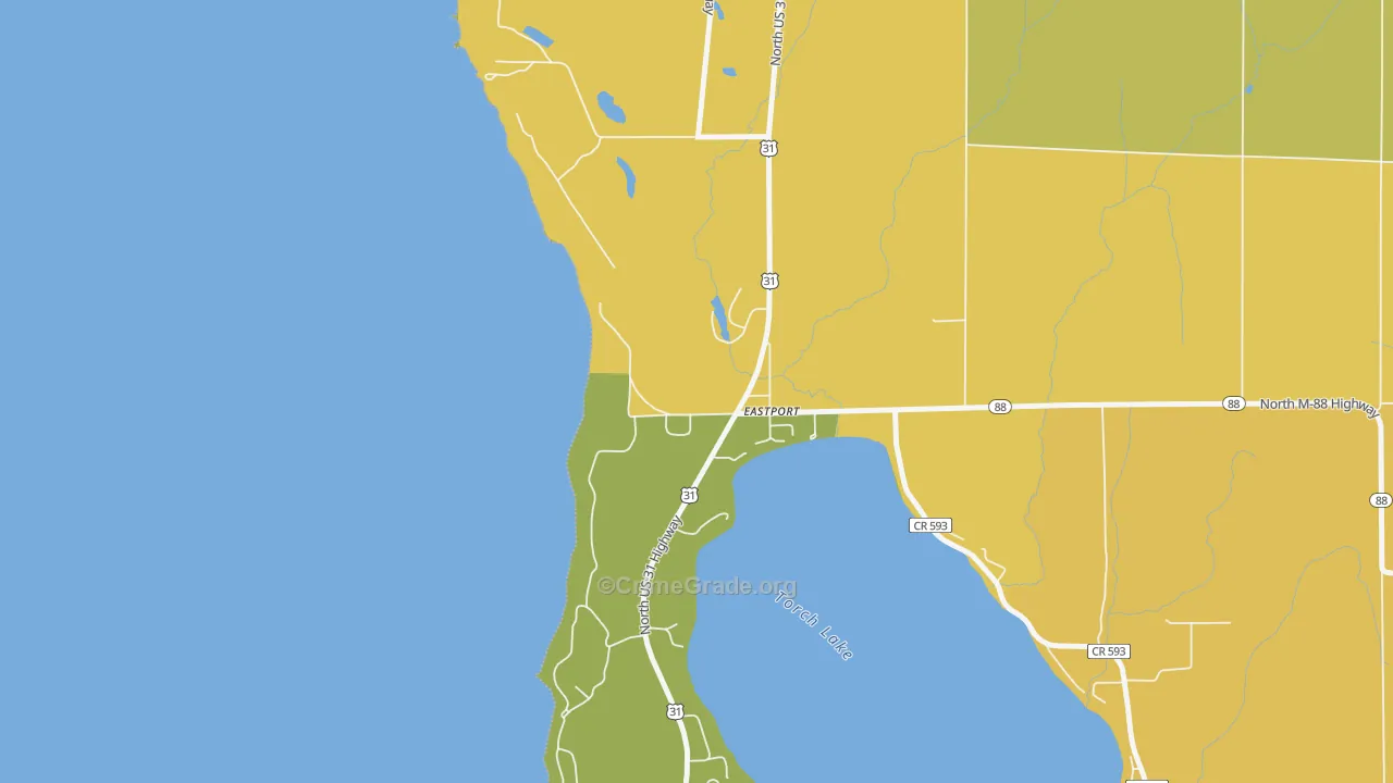 49627, MI Map of Drug-Related Crime Rates