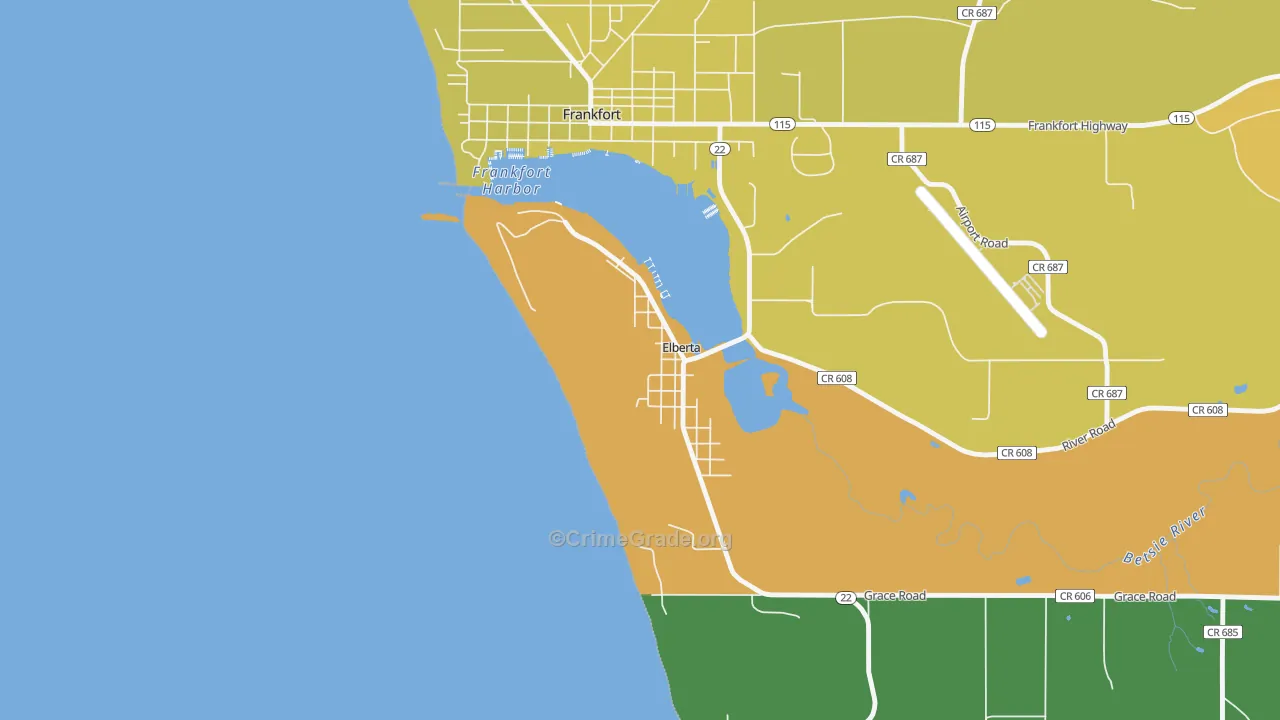 49628, MI Map of Drug-Related Crime Rates