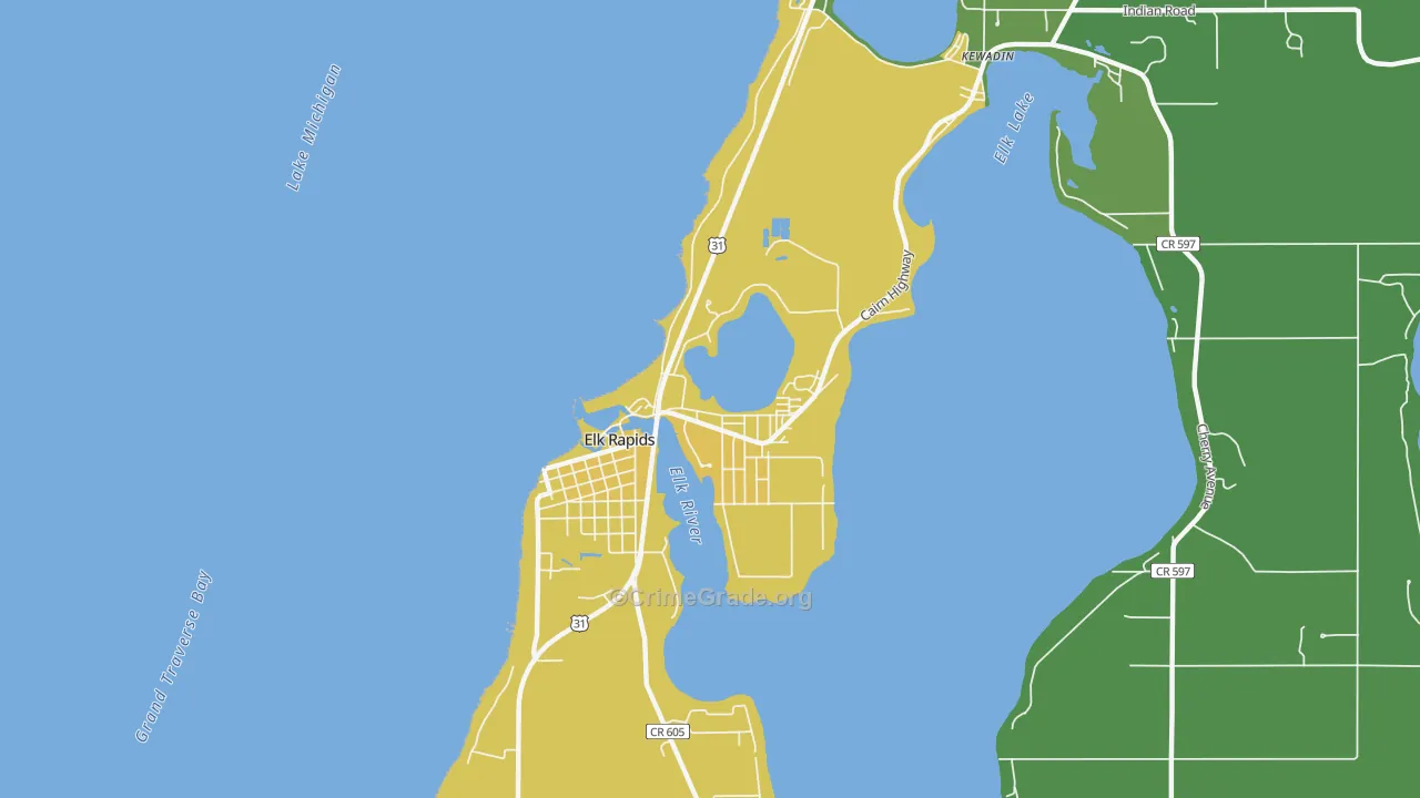 49629, MI Map of Drug-Related Crime Rates