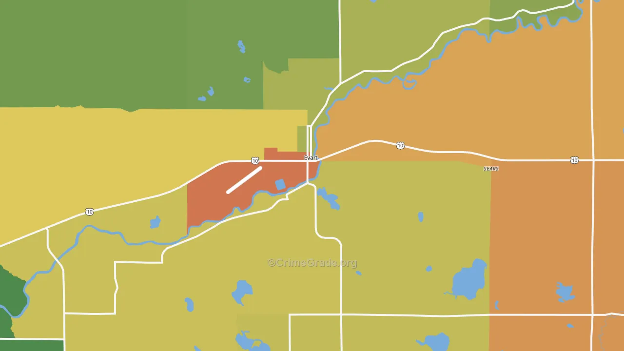 49631, MI Map of Drug-Related Crime Rates