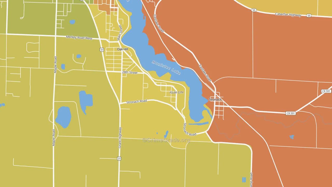 49634, MI Map of Drug-Related Crime Rates