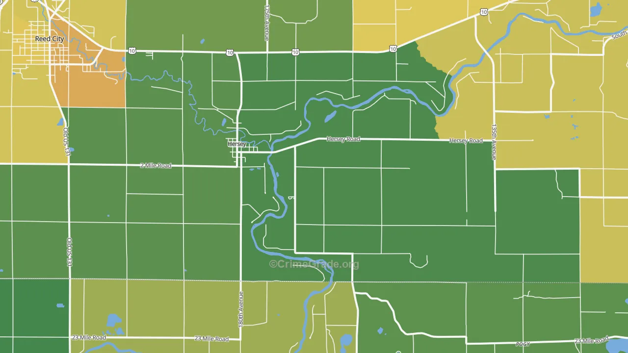 49639, MI Map of Drug-Related Crime Rates