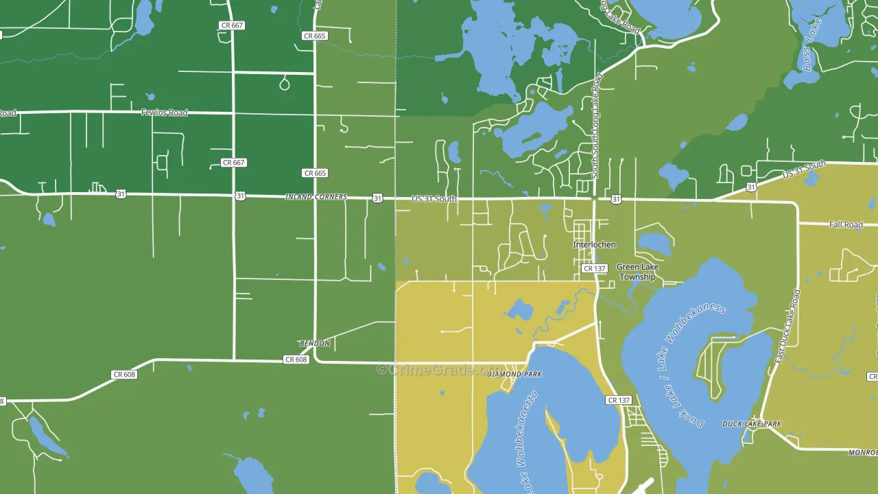 49643, MI Map of Drug-Related Crime Rates