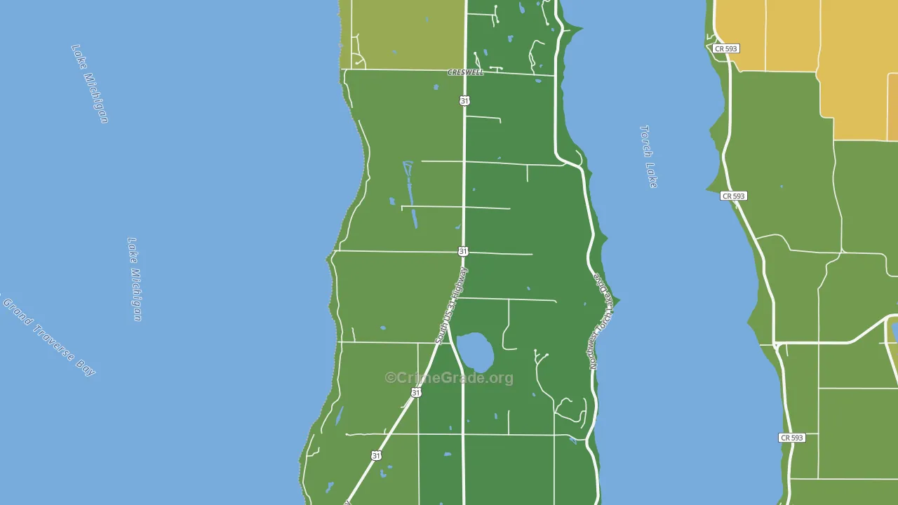 49648, MI Map of Drug-Related Crime Rates