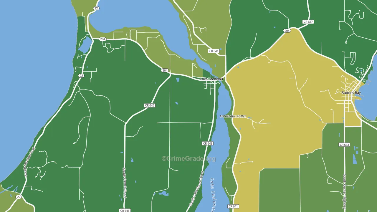 49653, MI Map of Drug-Related Crime Rates
