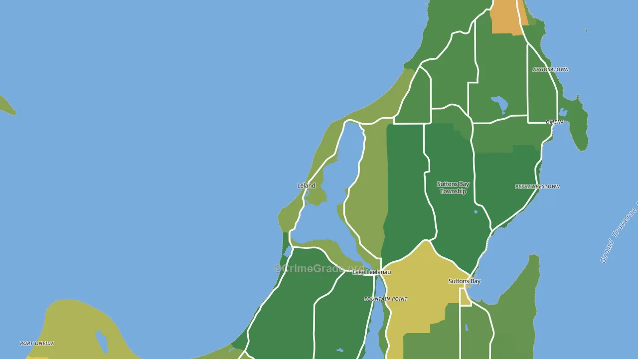 49654, MI Map of Drug-Related Crime Rates
