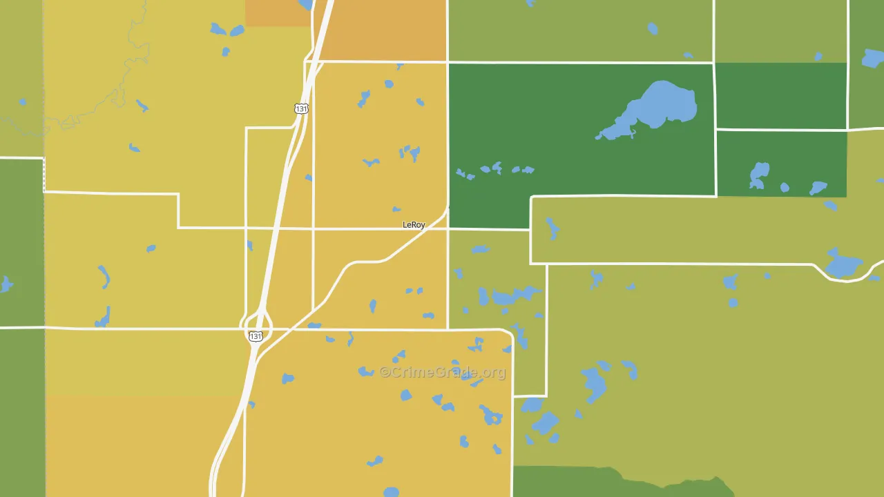 49655, MI Map of Drug-Related Crime Rates