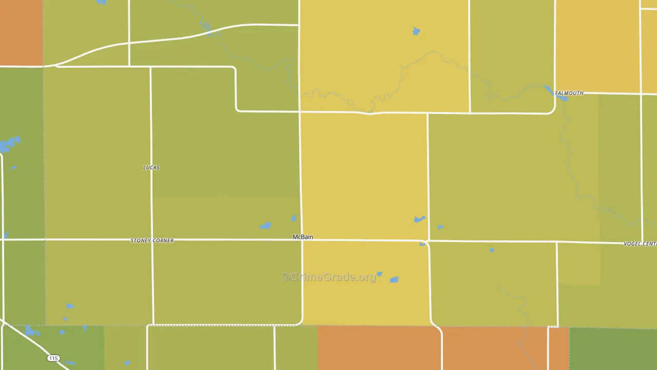 49657, MI Map of Drug-Related Crime Rates