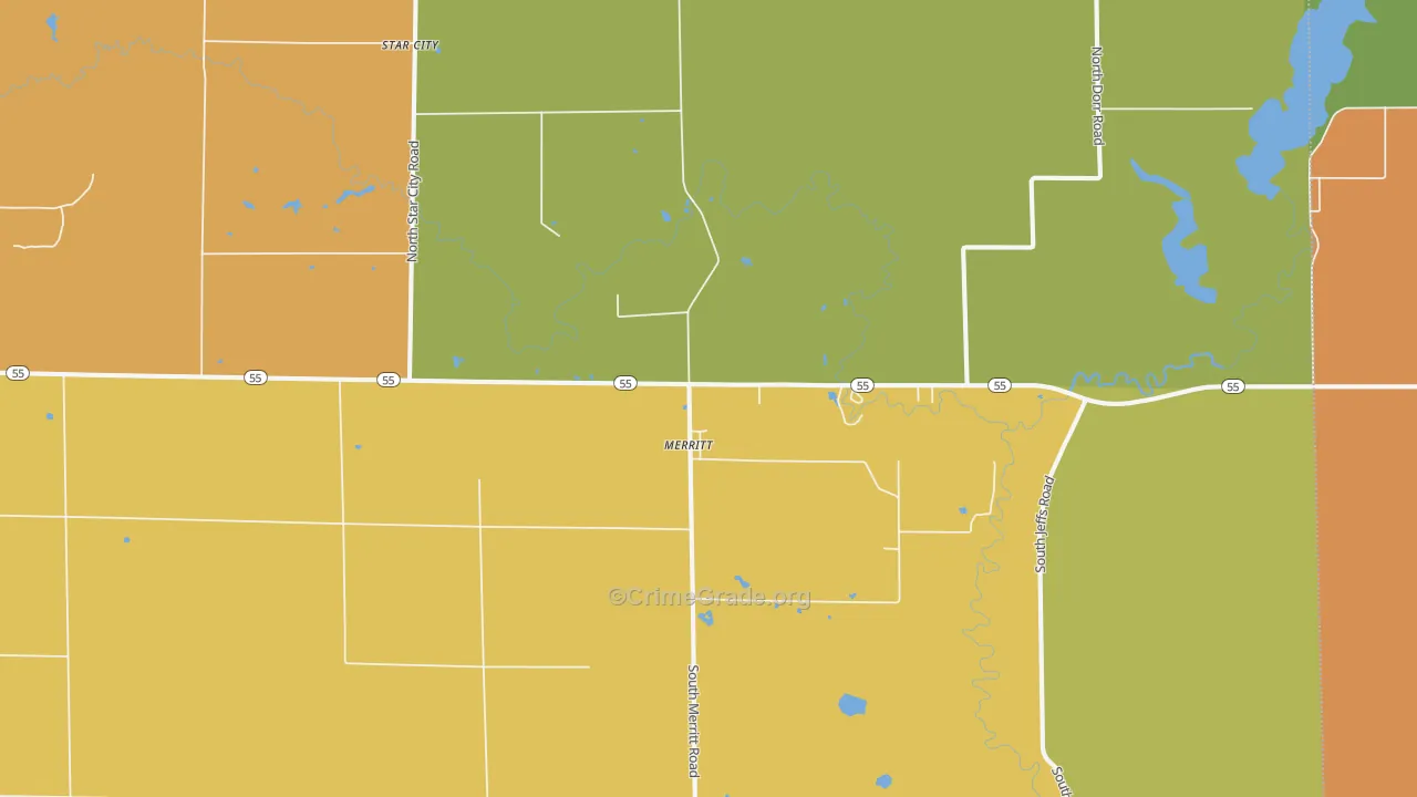 49667, MI Map of Drug-Related Crime Rates