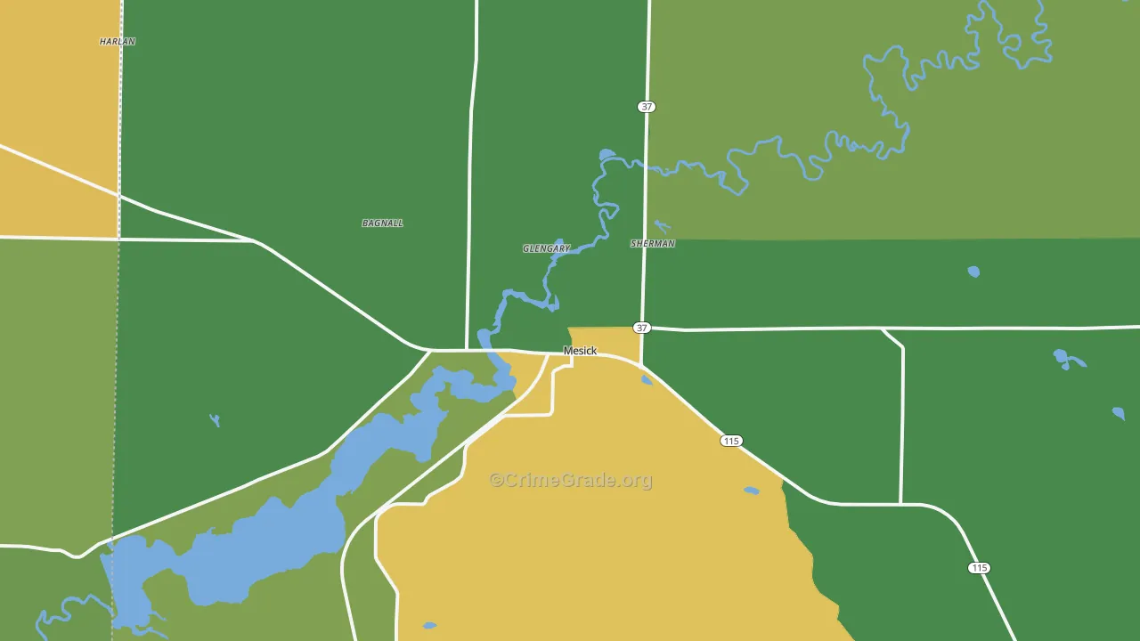 49668, MI Map of Drug-Related Crime Rates