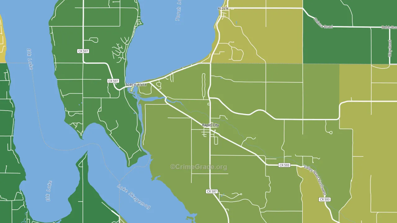 49676, MI Map of Drug-Related Crime Rates