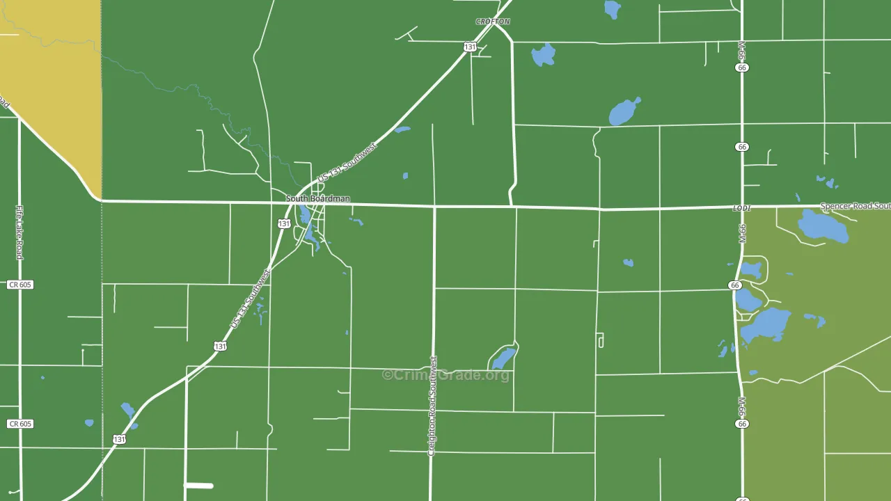 49680, MI Map of Drug-Related Crime Rates