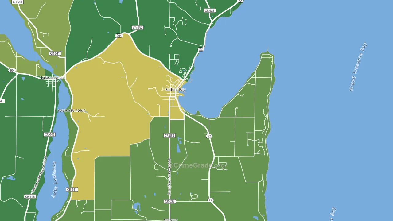 49682, MI Map of Drug-Related Crime Rates