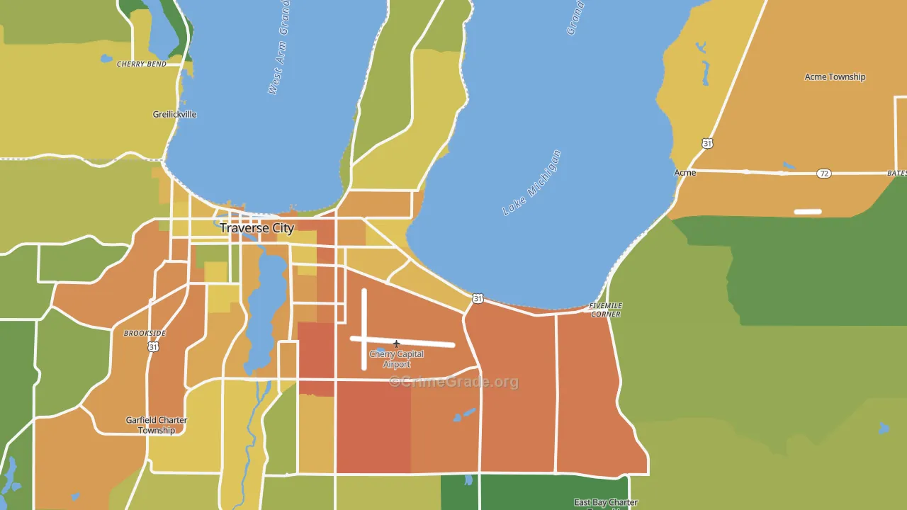 49686, MI Map of Drug-Related Crime Rates