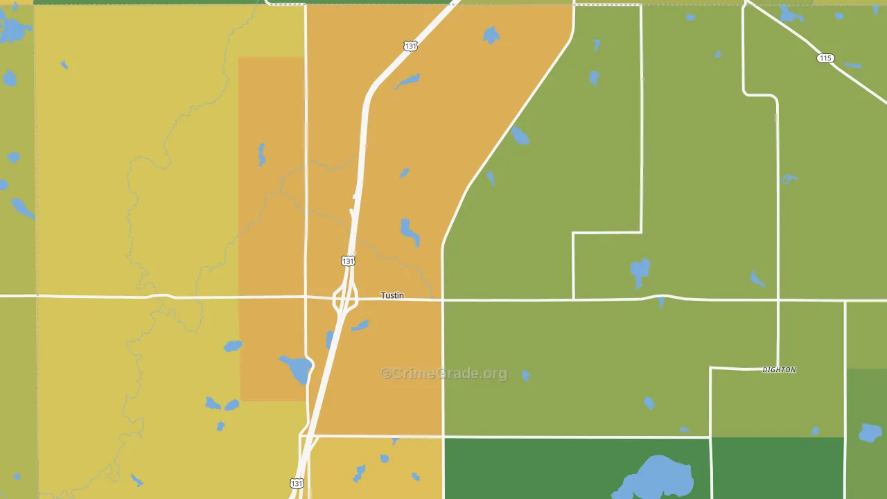 49688, MI Map of Drug-Related Crime Rates