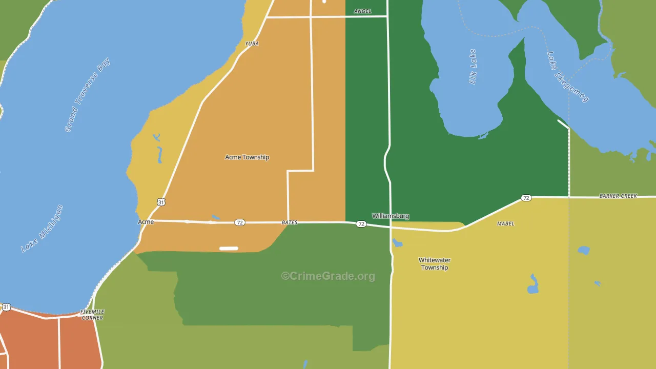 49690, MI Map of Drug-Related Crime Rates