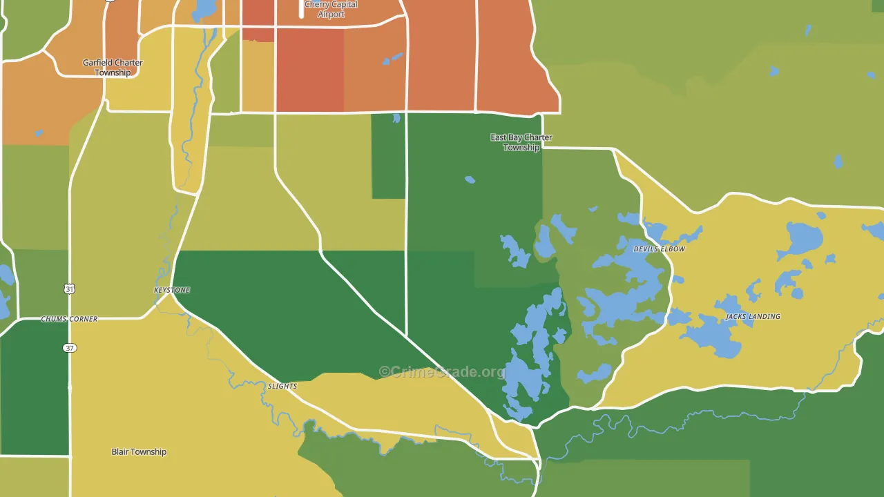 49696, MI Map of Drug-Related Crime Rates