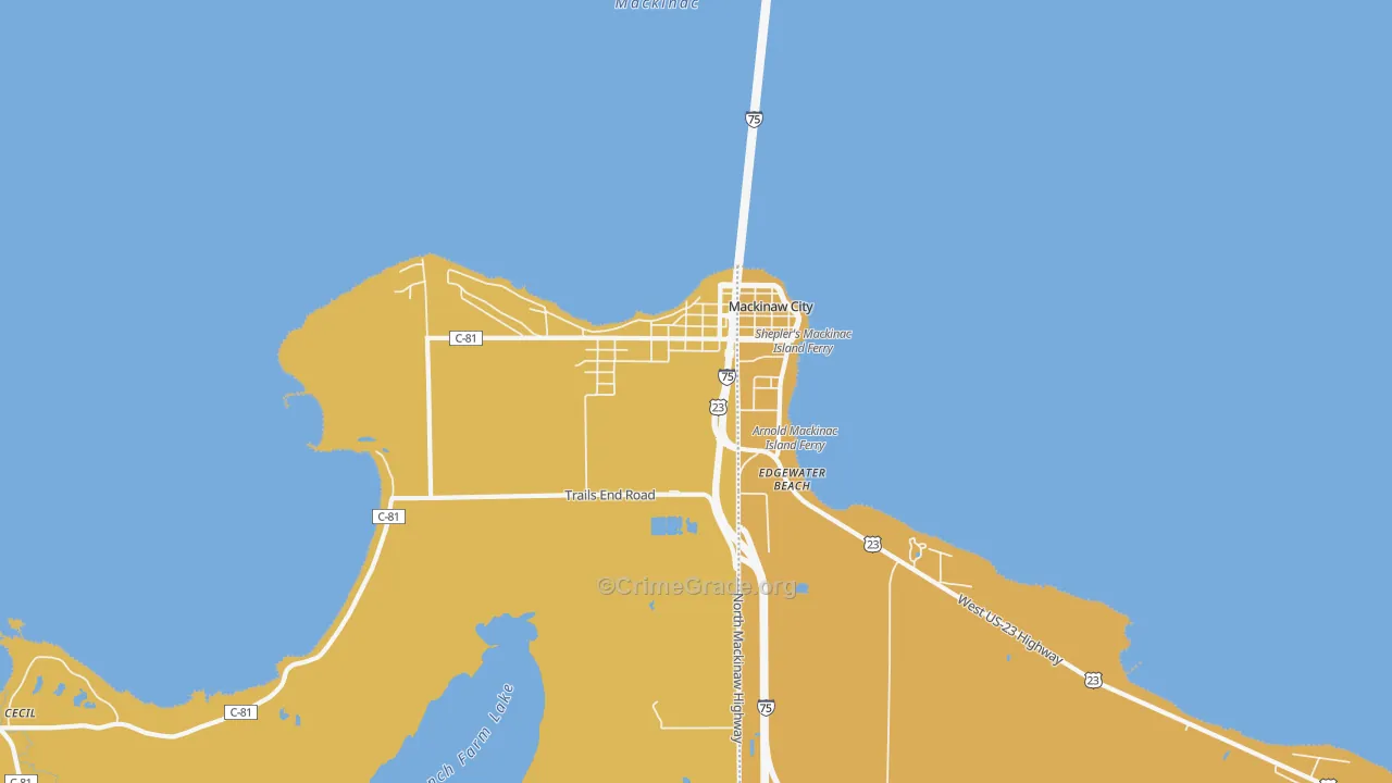 49701, MI Map of Drug-Related Crime Rates