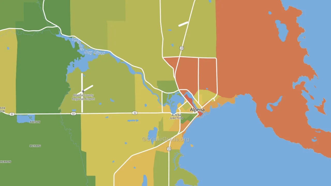 49707, MI Map of Drug-Related Crime Rates