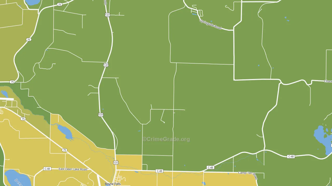 49713, MI Map of Drug-Related Crime Rates