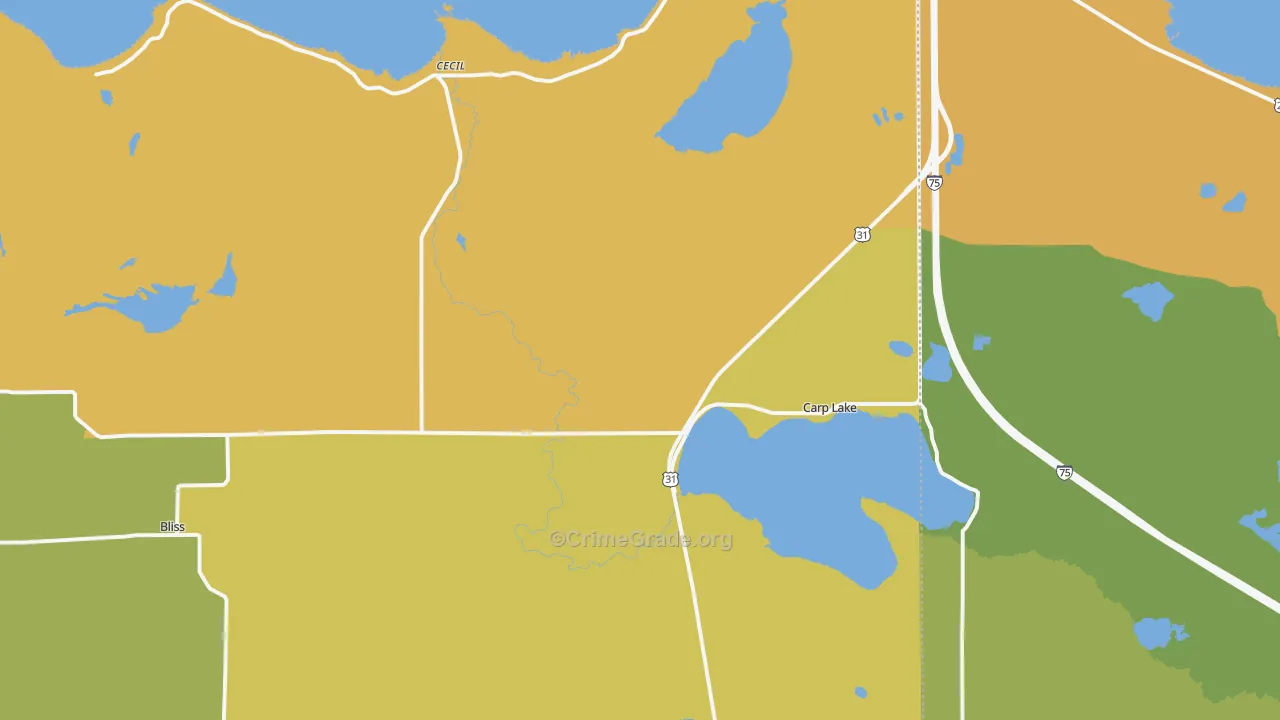 49718, MI Map of Drug-Related Crime Rates