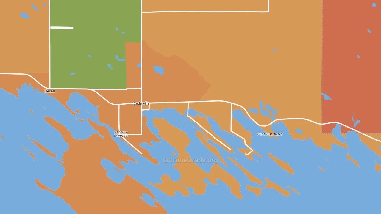 49719, MI Map of Drug-Related Crime Rates