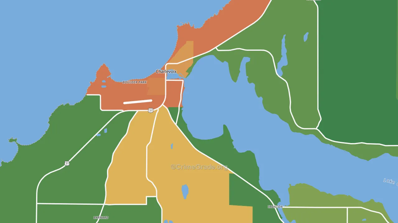 49720, MI Map of Drug-Related Crime Rates