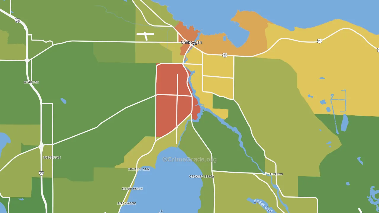 49721, MI Map of Drug-Related Crime Rates