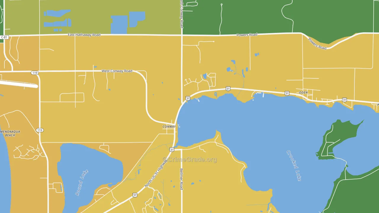 49722, MI Map of Drug-Related Crime Rates