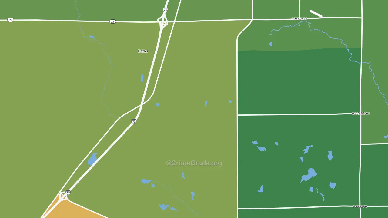 49724, MI Map of Drug-Related Crime Rates