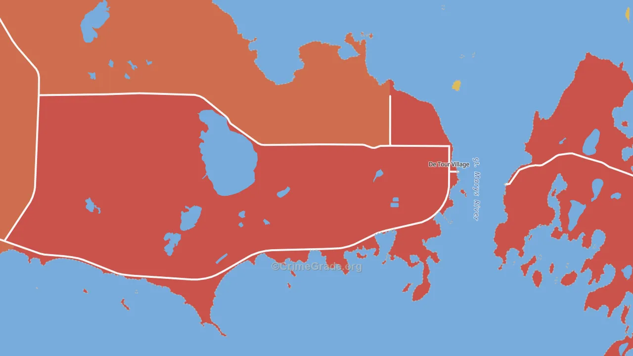 49725, MI Map of Drug-Related Crime Rates
