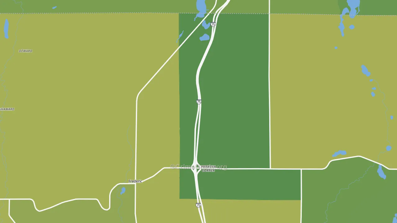49733, MI Map of Drug-Related Crime Rates