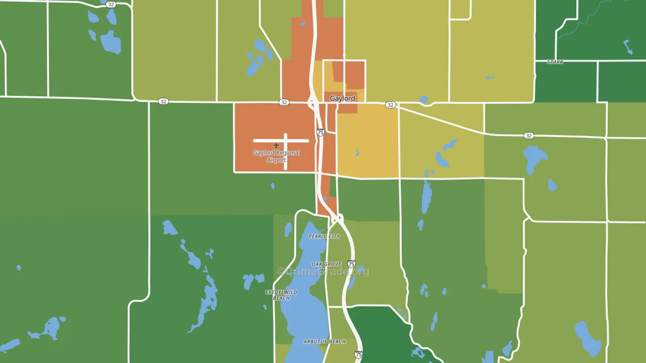 49735, MI Map of Drug-Related Crime Rates