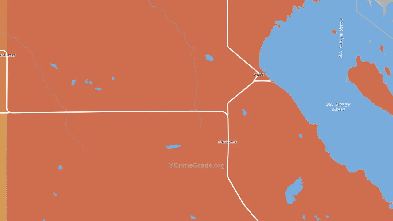 49736, MI Map of Drug-Related Crime Rates